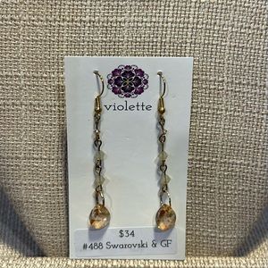 Unique Vintage Beaded Earrings #488 Handmade by Violette Grace